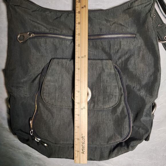Baggallini Multi Sectional Multi Pocket Nylon Detachable Strap Bag Gray - Picture 3 of 11